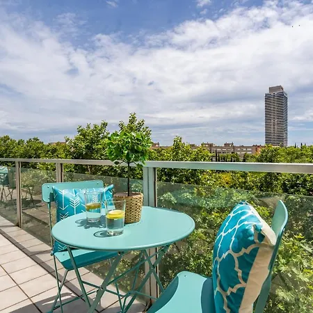 Apartment Lodging Beach Penthouse Near Center With Pool Barcelona