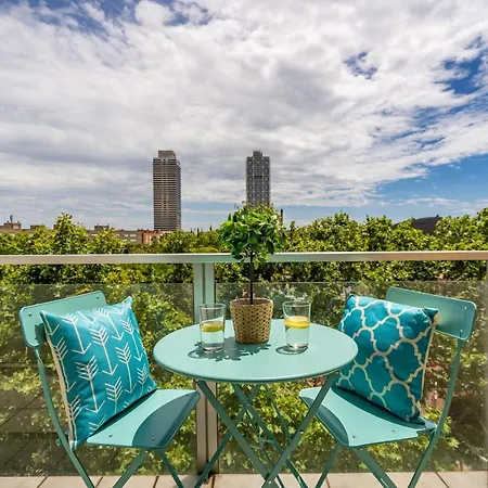 Apartment Lodging Beach Penthouse Near Center With Pool Barcelona